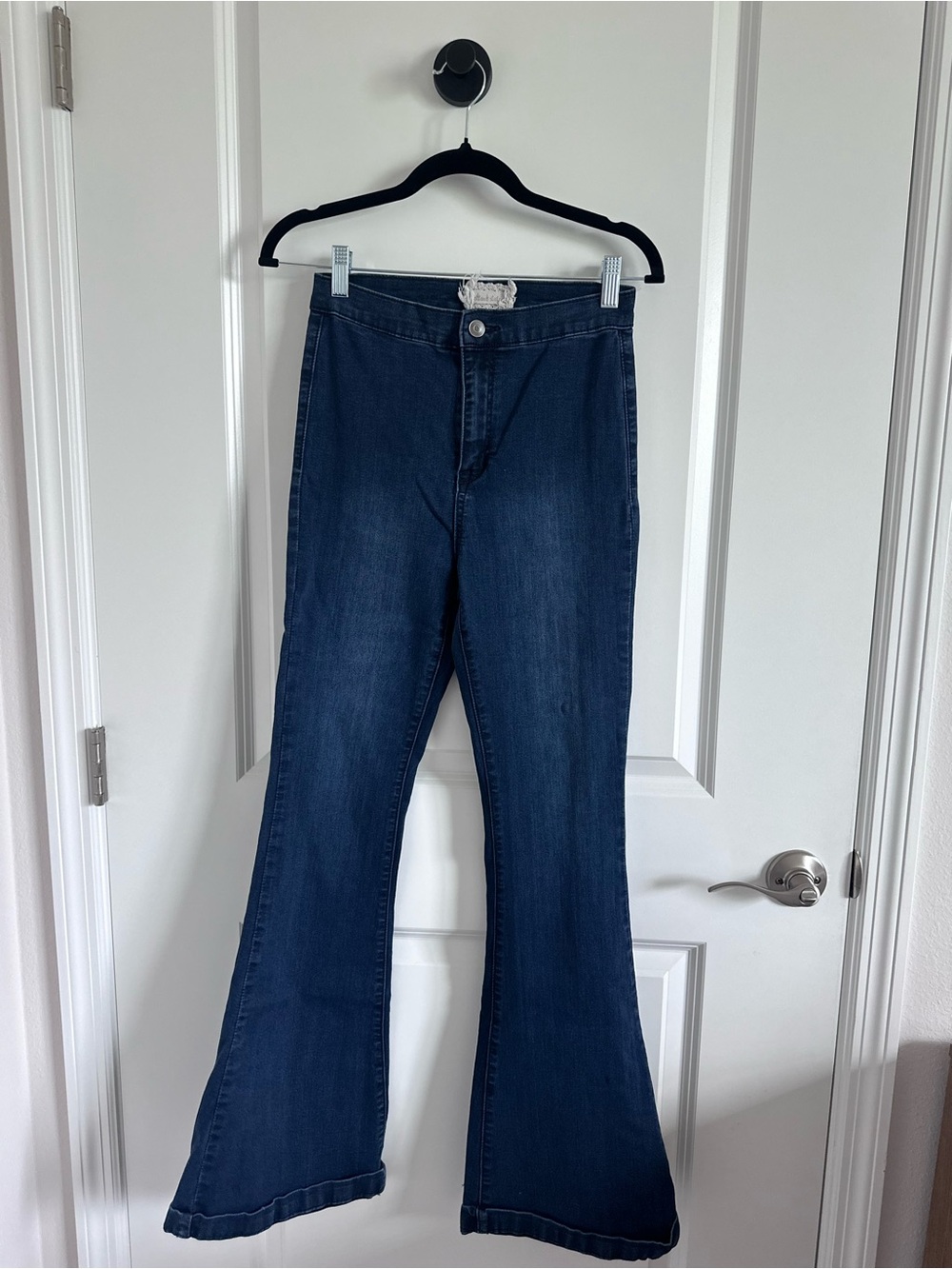 Altar’d State Dark Wash High Rise Super Flare Bell Bottom Jeans Size 26/3